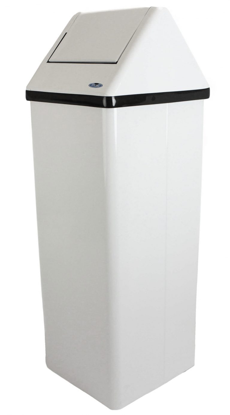 Free Standing Swing Top Waste Receptacle – Frost